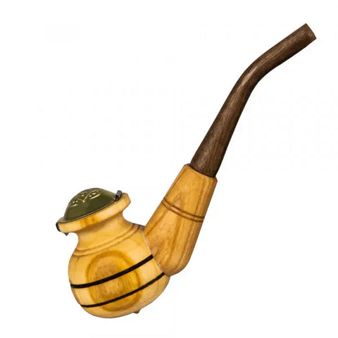 Aladdin Wooden Sherlock Hand Pipe - bongstar