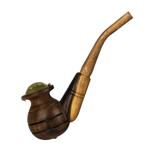 Aladdin Wooden Sherlock Hand Pipe - bongstar
