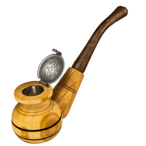 Aladdin Wooden Sherlock Hand Pipe - bongstar