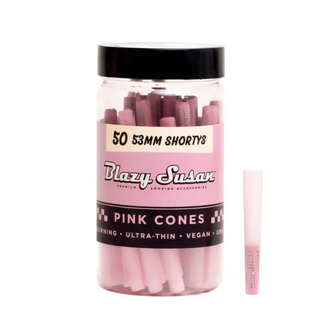 Blazy Susan Pre Rolled Pink Cones 53mm Shortys 50 pack