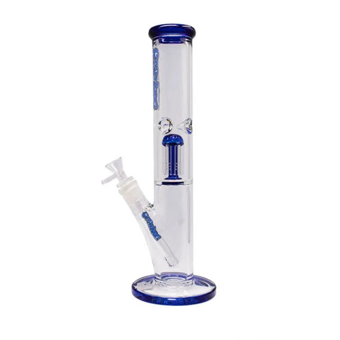 Blue Ganja Vibes Tree Percolator Glass Tube Bong