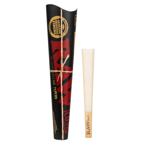 RAW Black 1 1/4 Pre-Rolled Cones 6-pack