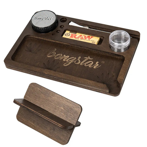 Bongstar Wooden Tray Set - bongstar