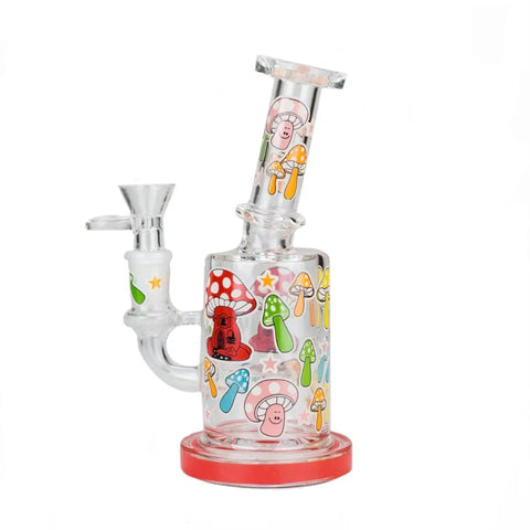 Color Mushrooms Mini Glass Bong
