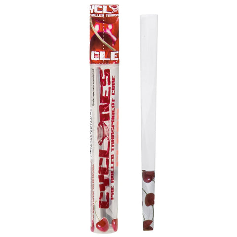 Cyclones Clear Pre-Rolled Cones - Cherry