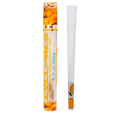 Cyclones Clear Pre-Rolled Cones - Peach