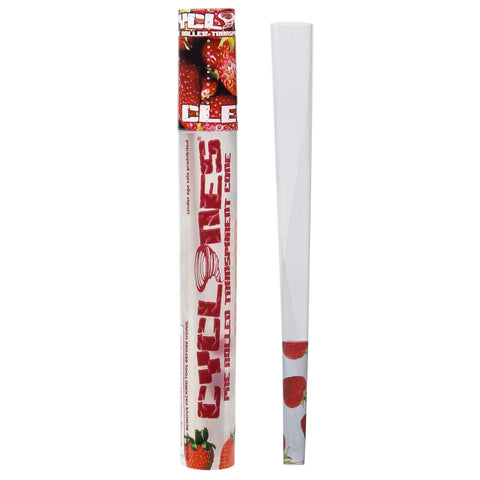 Cyclones Clear Pre-Rolled Cones - Strawberry