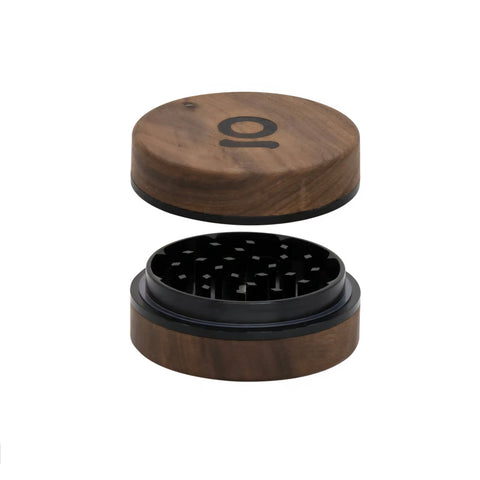 ONGROK Walnut/Aluminium 2-Piece Grinder Black