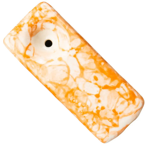 Orange Moonstone Ceramic Pipe - bongstar