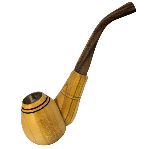 Oval Bowl Wooden Sherlock Pipe - bongstar