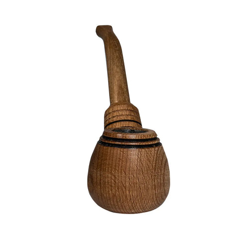 Oval Bowl Wooden Sherlock Pipe - bongstar