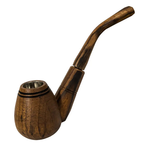 Oval Bowl Wooden Sherlock Pipe - bongstar4