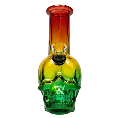 Mini Glass Water Bong Rainbow Skull_1 - bongstar