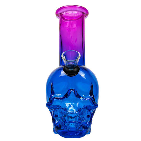 Mini Glass Water Bong Rainbow Skull_4 - bongstar