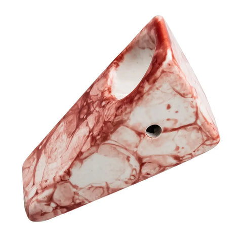 Red Triangle Ceramic Pipe - bongstar