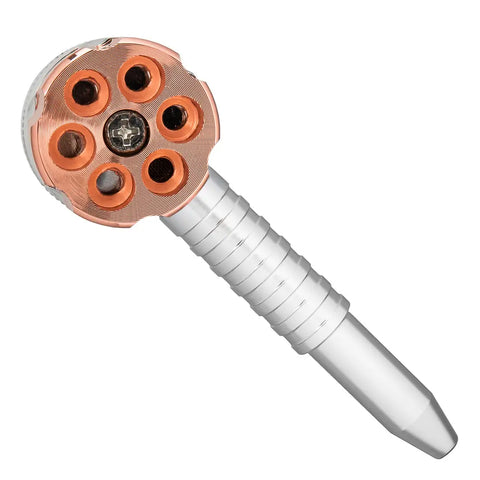 Six Shooter Metal Grinder Pipe 2in12 - bongstar