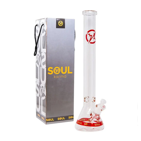 Soul Glass 9mm Thick Red Glass Beaker Bong 24"