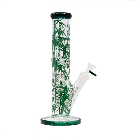 Teal Darkweb Spider Glass Bong 12"