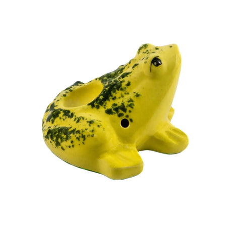 Yellow Frog Ceramic Smoking Pipe- bongstar
