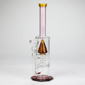 10" diamond cut stemless glass water pipe_1