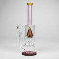 10" diamond cut stemless glass water pipe_2