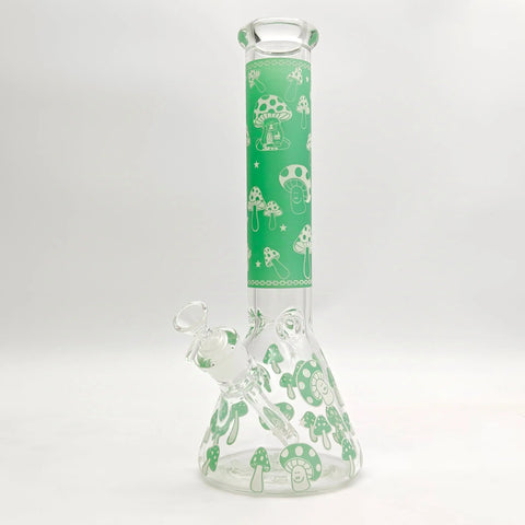 14" 7mm Mushroom Glow in the dark Bong_4