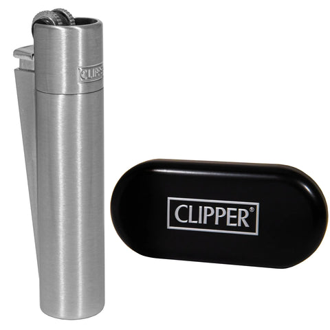 Clipper Metal Brushed Silver Lighter