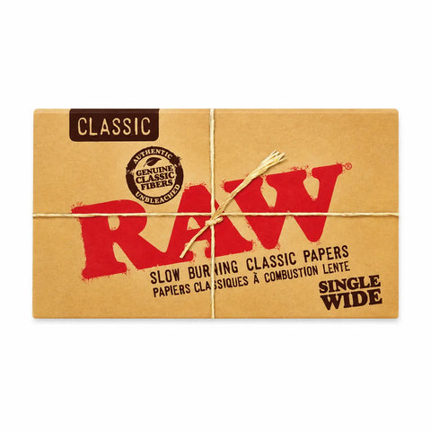 Raw Classic Rolling Papers Single Wide - 100sheets