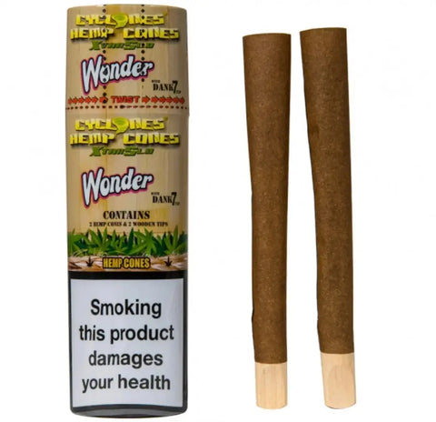 Cyclones Hemp Cones 2 Pack - Wonder Flavor with Dank 7 Tips