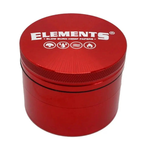 Elements Red Aluminium Grinder Large 63mm