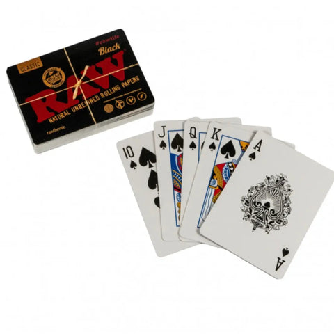 Raw Black Playing Cards