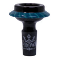 Alien Orbiter Crown Glass Bowl Blue