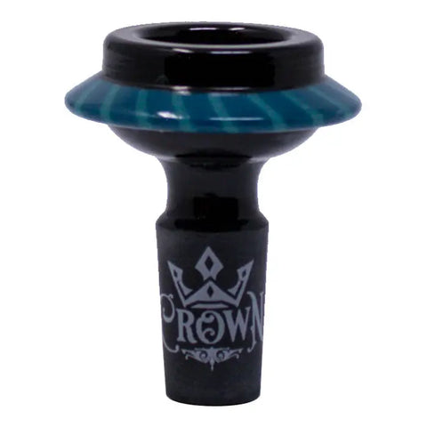 Alien Orbiter Crown Glass Bowl Blue