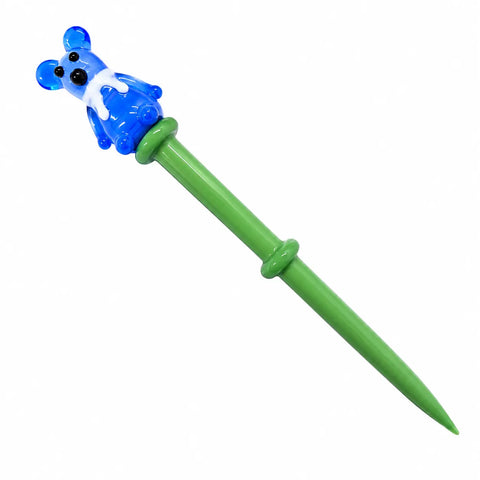 Bear Glass Dabber Green