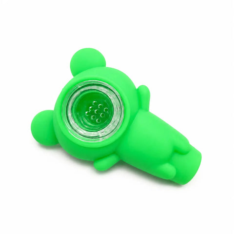 Bear Silicone Hand Pipe 3"