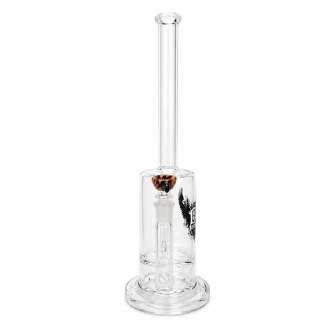 Bent Glass Barrel Perc Bong 