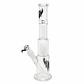 Bent Glass Cyclone Double Perc Bong 13"