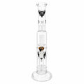 Bent Glass Double Chamber Tower Bong 