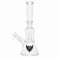Bent Glass Dual Chamber Beaker Bong 9.5"