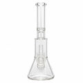 Bent Glass Dual Chamber Beaker Bong 