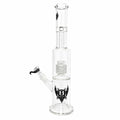 Bent Glass Matrix Perc Straight Barrel Bong 16.5"