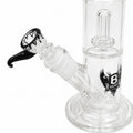 Bent Glass Showerhead Perc Bong with Splash Guard Closeup