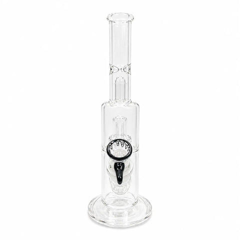 Bent Glass Showerhead Perc Bong with Splash Guard Front