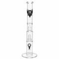 Bent Glass Showerhead Perc Straight Tube Bong 18.5 inches