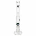 Bent Glass Triple Disc Straight Tube Bong 