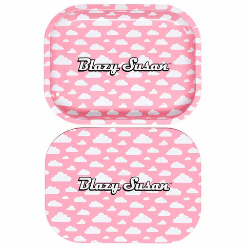 Blazy Susan Pink Mini Rolling Tray with Lid 