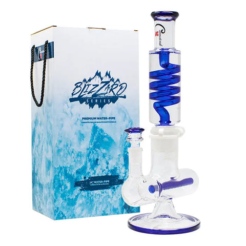 Blizzard Series Nucleus 14" Freezable Glass Bong
