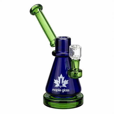 Blue Goddess of The Earth Series 9" Glass Dab Rig by Maple Glass