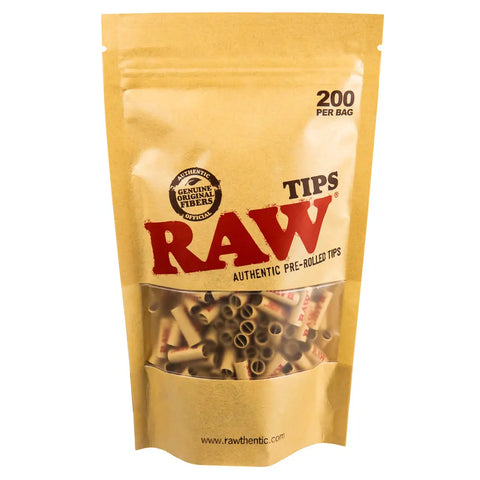 RAW Pre-Rolled Regular Tips Bag of 200