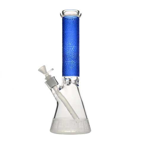 Cheech Bohemian Sandblast Glass Beaker Bong